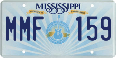 MS license plate MMF159