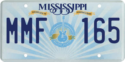 MS license plate MMF165