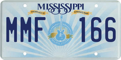 MS license plate MMF166