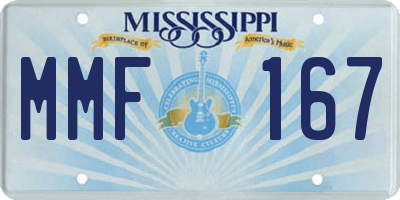 MS license plate MMF167
