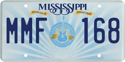 MS license plate MMF168