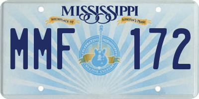 MS license plate MMF172