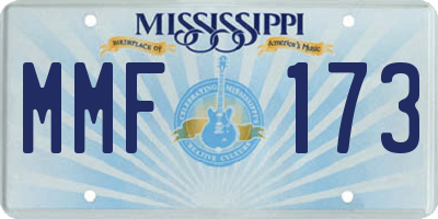 MS license plate MMF173