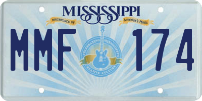 MS license plate MMF174