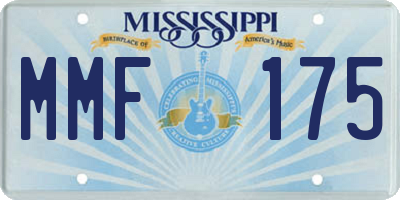 MS license plate MMF175