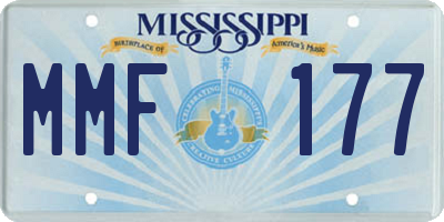 MS license plate MMF177