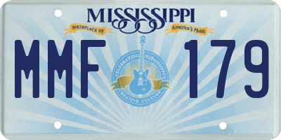 MS license plate MMF179