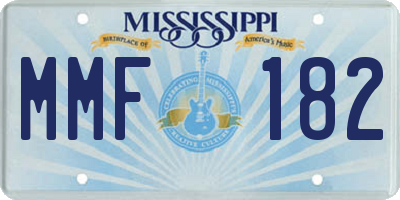 MS license plate MMF182