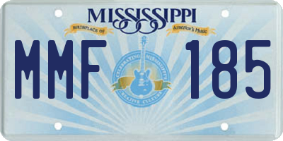 MS license plate MMF185