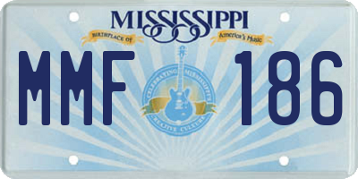 MS license plate MMF186