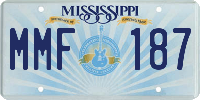 MS license plate MMF187