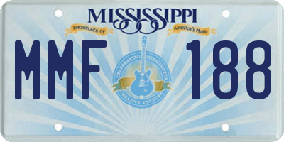 MS license plate MMF188