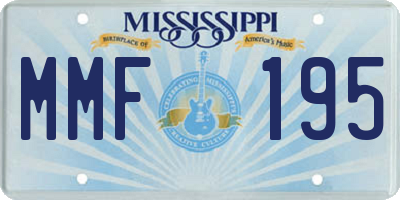 MS license plate MMF195