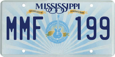 MS license plate MMF199
