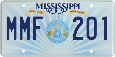 MS license plate MMF201