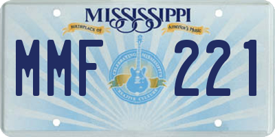 MS license plate MMF221