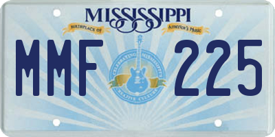 MS license plate MMF225