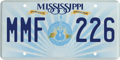 MS license plate MMF226
