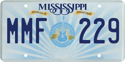 MS license plate MMF229