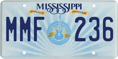 MS license plate MMF236