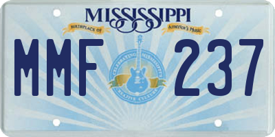 MS license plate MMF237