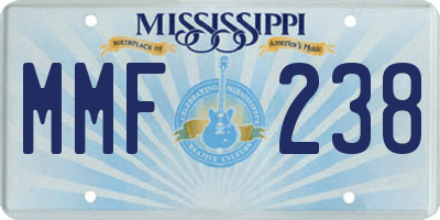 MS license plate MMF238
