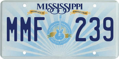 MS license plate MMF239