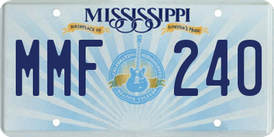 MS license plate MMF240