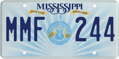 MS license plate MMF244