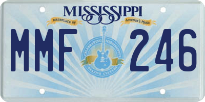 MS license plate MMF246