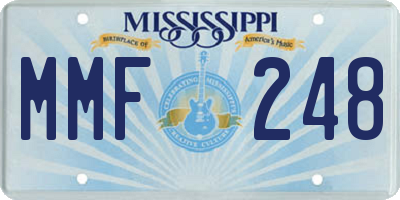 MS license plate MMF248
