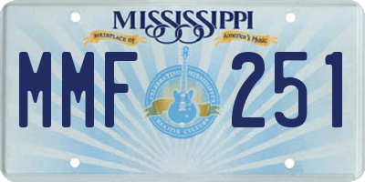 MS license plate MMF251