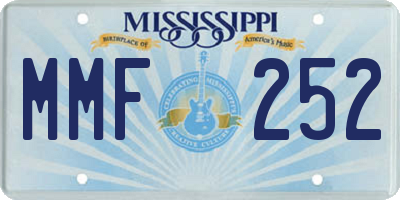 MS license plate MMF252