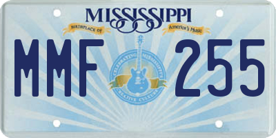 MS license plate MMF255
