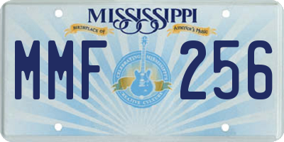 MS license plate MMF256