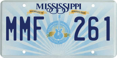 MS license plate MMF261