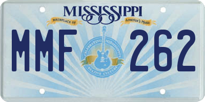 MS license plate MMF262
