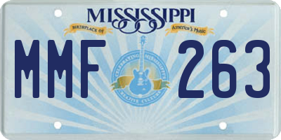 MS license plate MMF263