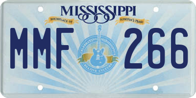 MS license plate MMF266