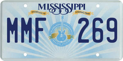 MS license plate MMF269