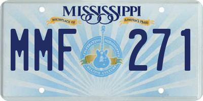 MS license plate MMF271