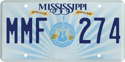 MS license plate MMF274