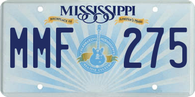 MS license plate MMF275
