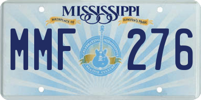 MS license plate MMF276
