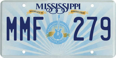 MS license plate MMF279