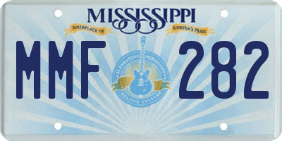 MS license plate MMF282