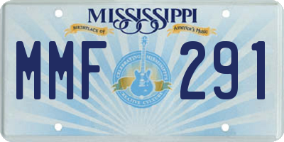MS license plate MMF291