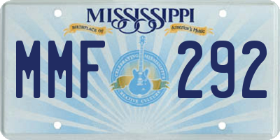 MS license plate MMF292
