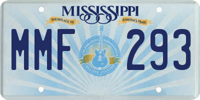 MS license plate MMF293