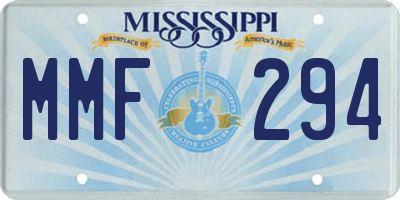 MS license plate MMF294